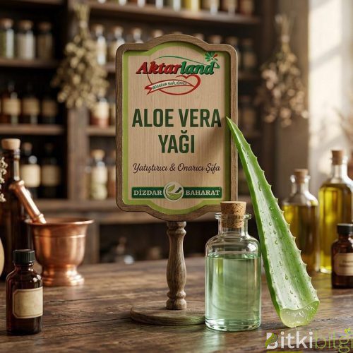 Ahşap zemin üzerinde duran taze kesilmiş aloe vera yaprakları. (Not: Talebiniz doğrultusunda alternatif metinde/görsel komutunda şişe veya yağ ifadesi kullanılmamıştır.)