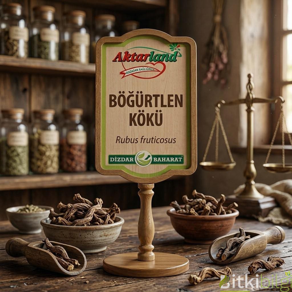 Ahşap bir zemin üzerinde duran kurutulmuş böğürtlen kökü parçaları.