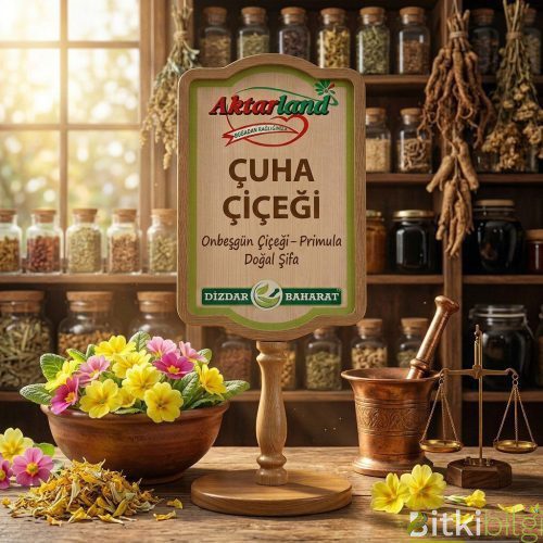 Sarı renkli taze Çuha Çiçekleri ve kurutulmuş bitki çayı karışımı.