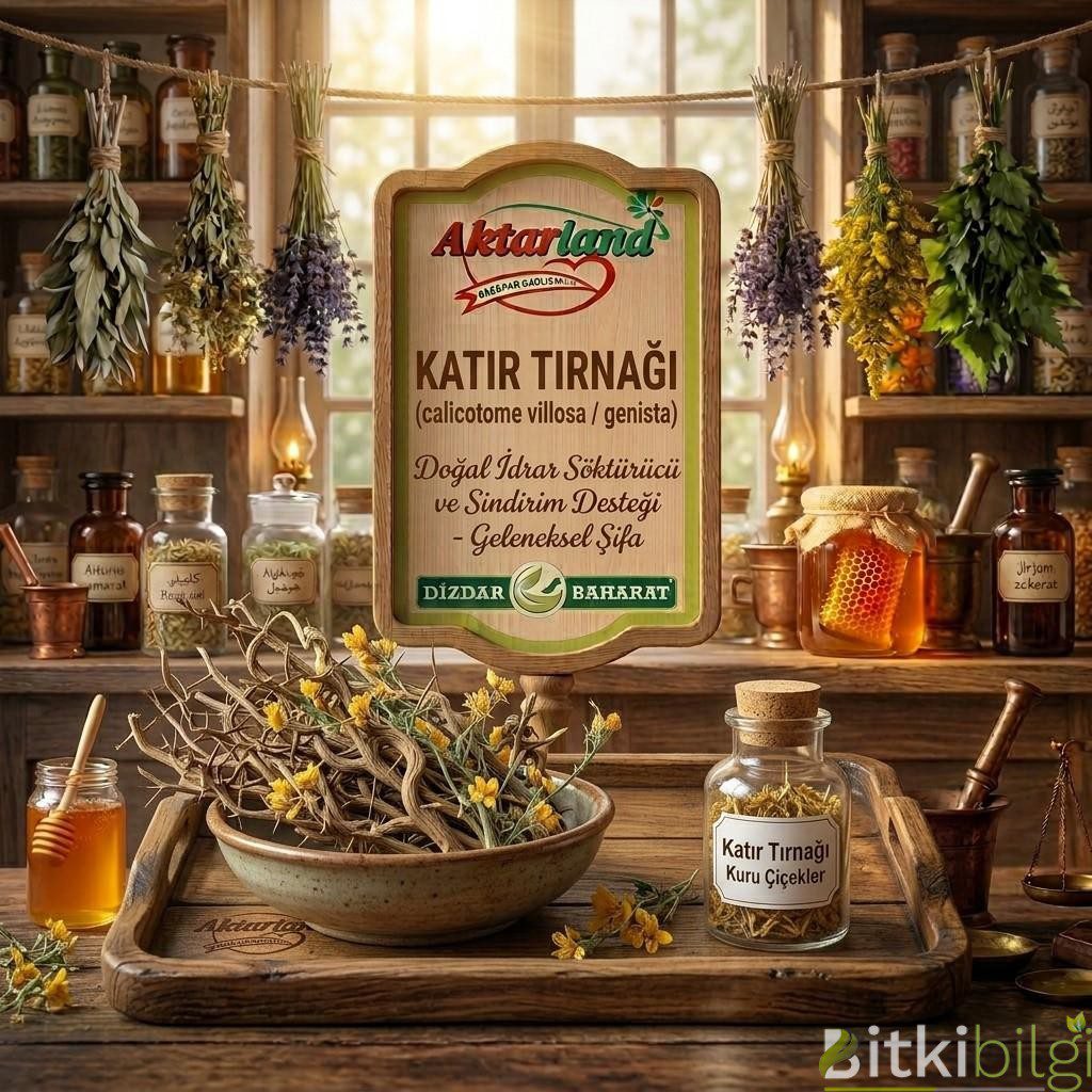 Aktarland ve Dizdar Baharat markalı taze katırtırnağı çiçekleri ve aktar ekipmanları