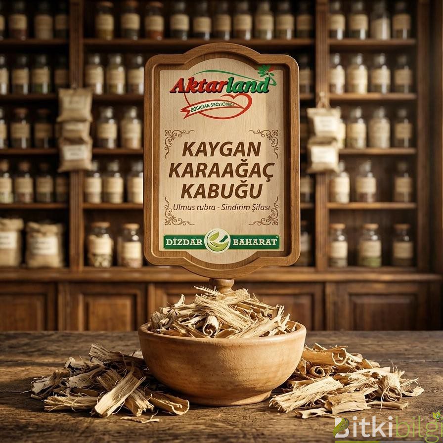 Kurutulmuş kırmızımsı Kaygan Karaağaç kabukları