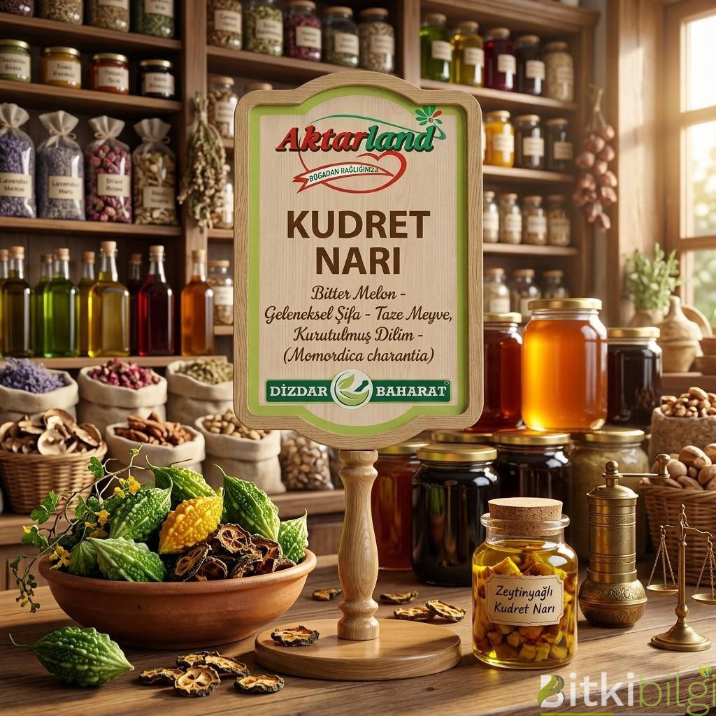 Aktarland ve Dizdar Baharat markalı kudret narı meyvesi ve zeytinyağlı karışımı